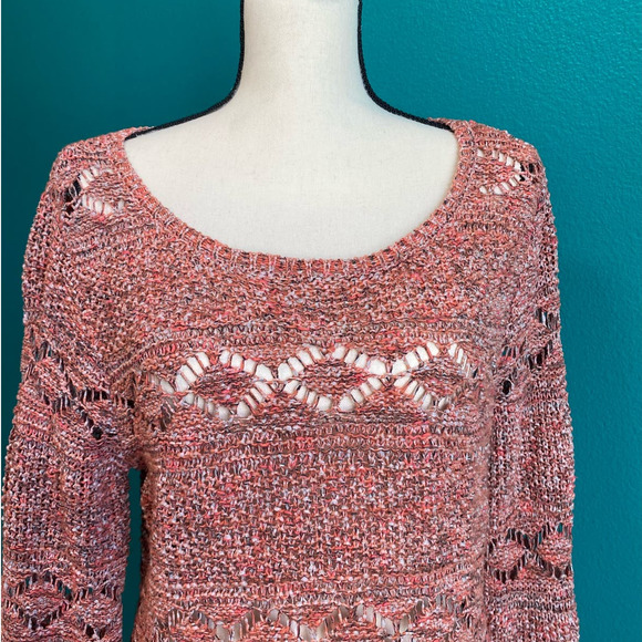 Soft Surroundings Orange Knit Tunic Sweater Women's Small - Picture 6 of 11